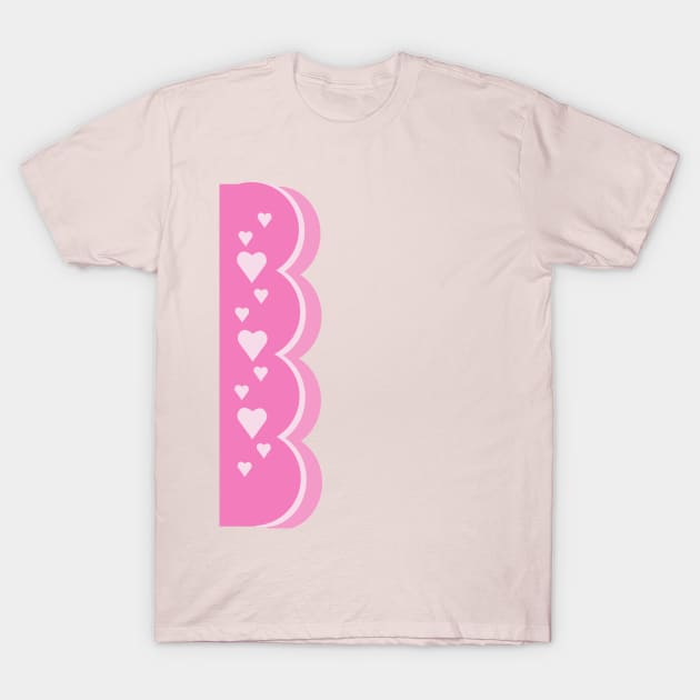 Pink Hearts T-Shirt by SakuraDragon